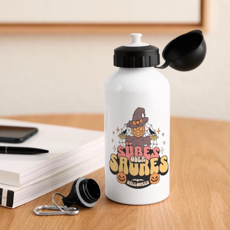 Süßes oder Saures Panorama Trinkflasche mit Deckel 500 ml