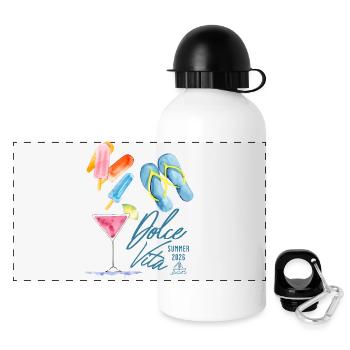 Dolce Vita Été 2026 - Gourde panoramique avec couvercle 500 ml - blanc - Devant