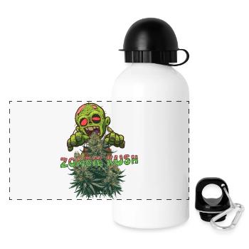 Zombie Kush - Panorama Trinkflasche mit Deckel 500 ml - Weiß - Vorne