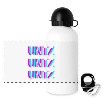 UNTZ Festival Rave Techno Design - Gourde panoramique avec couvercle 500 ml - blanc - Devant