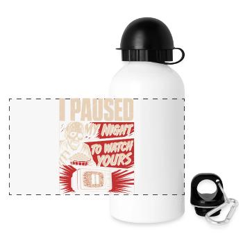 Horror Personality Trait Design - Panorama Trinkflasche mit Deckel 500 ml - Weiß - Vorne