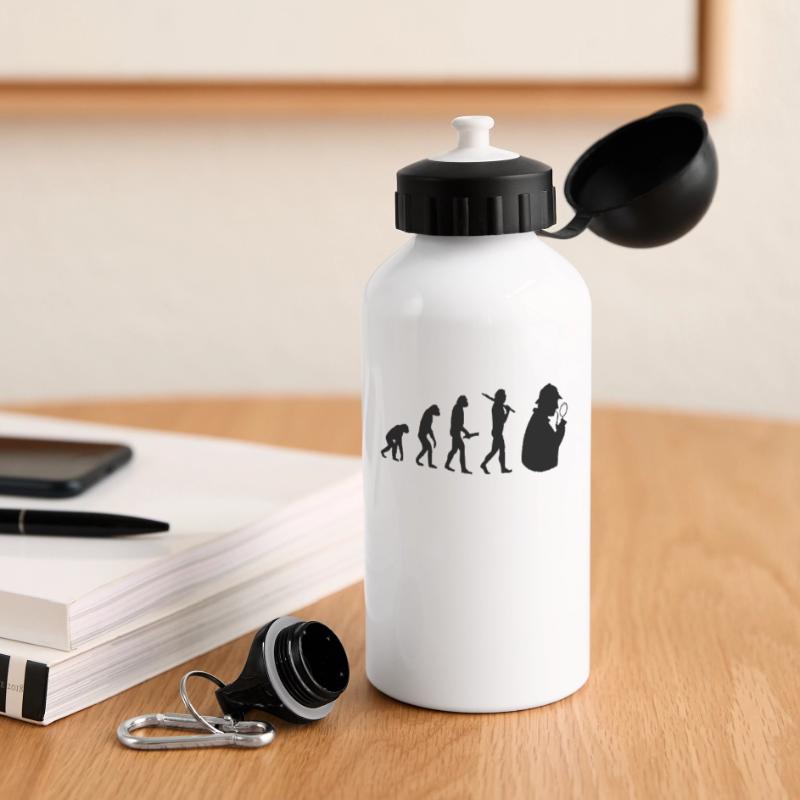 Sherlock Holmes évolution développement de progrès Gourde panoramique avec couvercle 500 ml