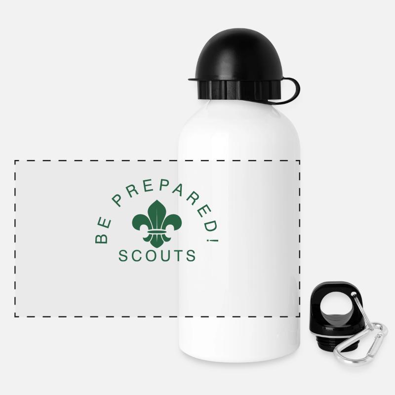 Scout, Scout, Wolfling, Rover, Gift - Panoramic Thermal Bottle with Lid 500 ml - white