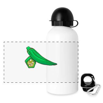 Okra Essbarer Eibisch Gombobohne Okolo Gambo - Panorama Trinkflasche mit Deckel 500 ml - Weiß - Vorne
