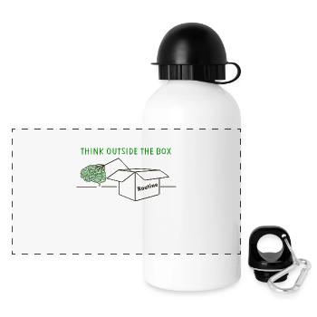 Think Outside The Box - Panorama Trinkflasche mit Deckel 500 ml - Weiß - Vorne