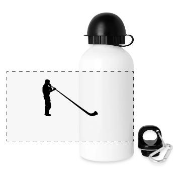 Alphorn Alpenhorn Musik Blechblasinstrument - Panorama Trinkflasche mit Deckel 500 ml - Weiß - Vorne