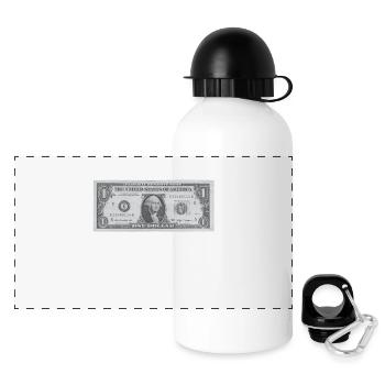 1 dollar - Gourde panoramique avec couvercle 500 ml - blanc - Devant