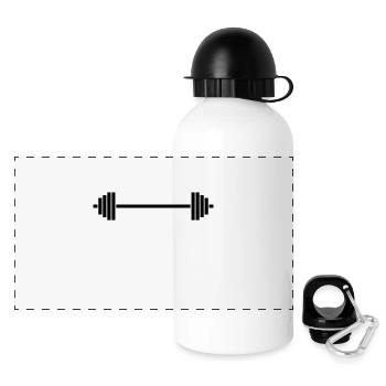 GymLife - Panoramic Thermal Bottle with Lid 500 ml - white - Front