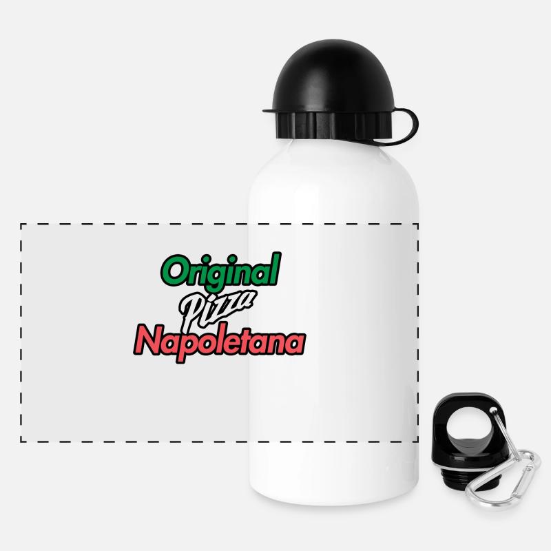 original pizza napoletana - Panoramic Thermal Bottle with Lid 500 ml - white
