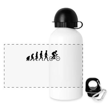 fahrrad mountainbike bicycle bike rennrad4 - Panorama Trinkflasche mit Deckel 500 ml - Weiß - Vorne