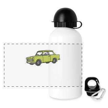 Trabi,  (vert de Bali) - Gourde panoramique avec couvercle 500 ml - blanc - Devant