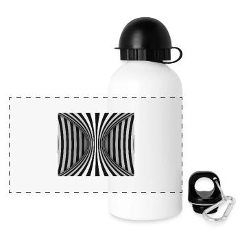 Optical Striped Tunnel - Panoramic Thermal Bottle with Lid 500 ml - white - Front
