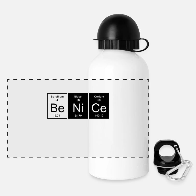 Nice - Be Nice - Gourde panoramique avec couvercle 500 ml - blanc