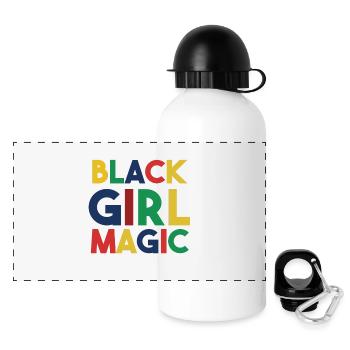 Black Magic - Gift - Girl Shirt - Panoramic Thermal Bottle with Lid 500 ml - white - Front
