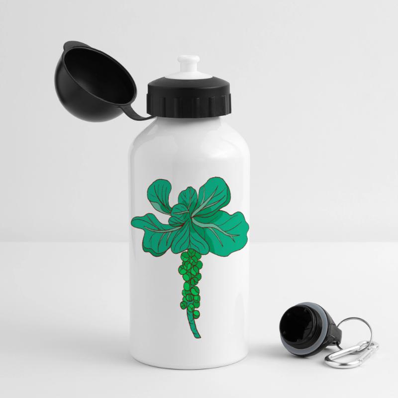 Brussels sprouts Brussels cabbage sprouts cabbage sprouts Panoramic Thermal Bottle with Lid 500 ml