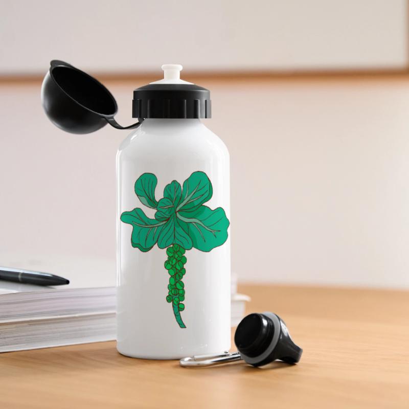 Brussels sprouts Brussels cabbage sprouts cabbage sprouts Panoramic Thermal Bottle with Lid 500 ml