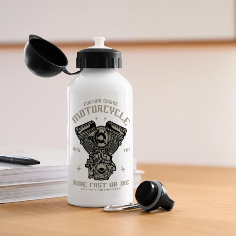 Custom Engine Panoramic Thermal Bottle with Lid 500 ml