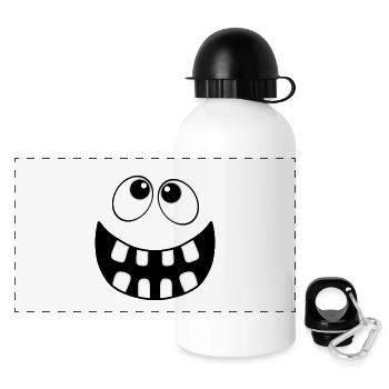 face - Panoramic Thermal Bottle with Lid 500 ml - white - Front