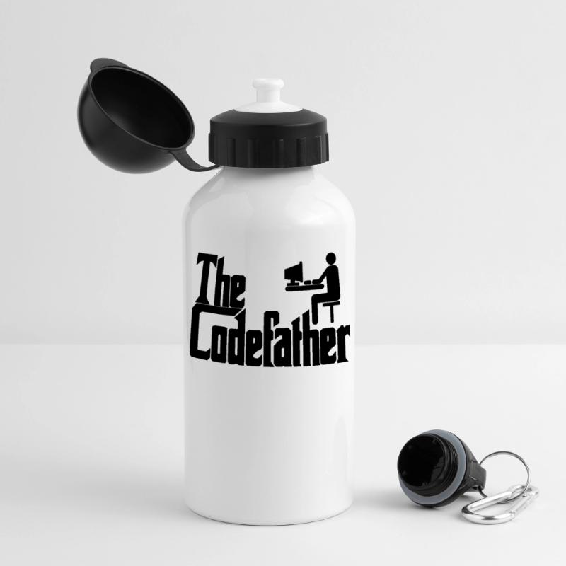 Le cadeau de codage PC Codefather Programmer Gourde panoramique avec couvercle 500 ml