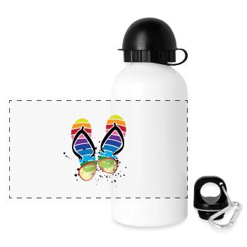 Summer Vibes Flip Flops Lunettes - Gourde panoramique avec couvercle 500 ml - blanc - Devant