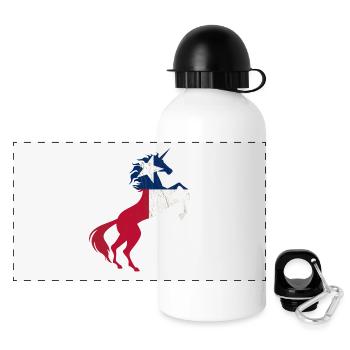 T-shirt de drapeau de licorne du Texas Cool licorne magique - Gourde panoramique avec couvercle 500 ml - blanc - Devant