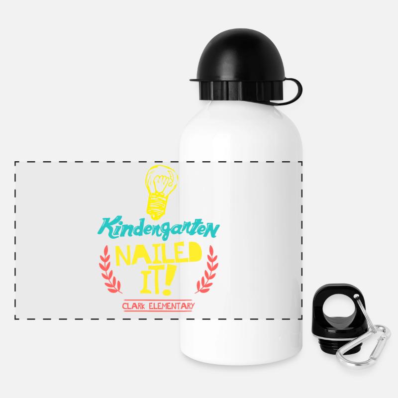 Maternelle Cloué It Clark Elementary - Gourde panoramique avec couvercle 500 ml - blanc