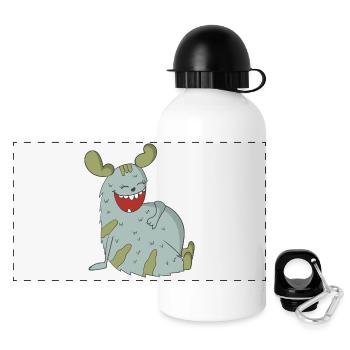 Laughing Monster - Panoramic Thermal Bottle with Lid 500 ml - white - Front