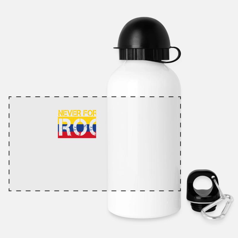 never forget your roots love Colombia - Panoramic Thermal Bottle with Lid 500 ml - white