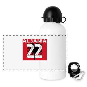 Albanien Fussball verein team party em wm 22 - Panorama Trinkflasche mit Deckel 500 ml - Weiß - Vorne