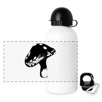 Flying - Mushroom Nature Logo Design - Panoramic Thermal Bottle with Lid 500 ml - white - Front