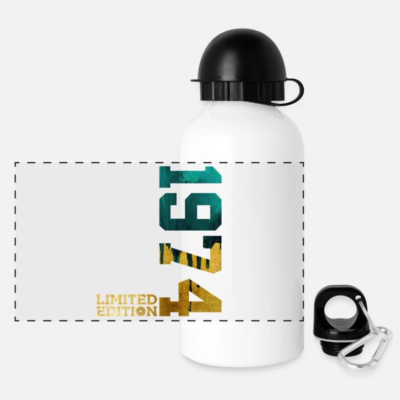 52ND BIRTHDAY LIMITED EDITION 1974 - Panoramic Thermal Bottle with Lid 500 ml - white