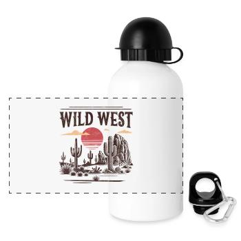 Wild West - Panoramic Thermal Bottle with Lid 500 ml - white - Front