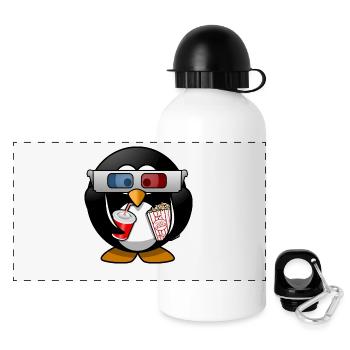 Kino Pinguin - Panoramic Thermal Bottle with Lid 500 ml - white - Front