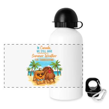 L’été au Canada - Gourde panoramique avec couvercle 500 ml - blanc - Devant