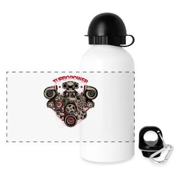 puissance turbo - Gourde panoramique avec couvercle 500 ml - blanc - Devant
