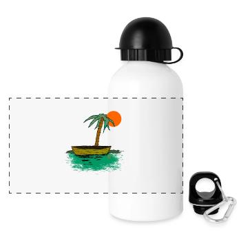 Emilie and Sonia - Panoramic Thermal Bottle with Lid 500 ml - white - Front