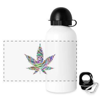 Regenbogen-Unkraut - Panorama Trinkflasche mit Deckel 500 ml - Weiß - Vorne