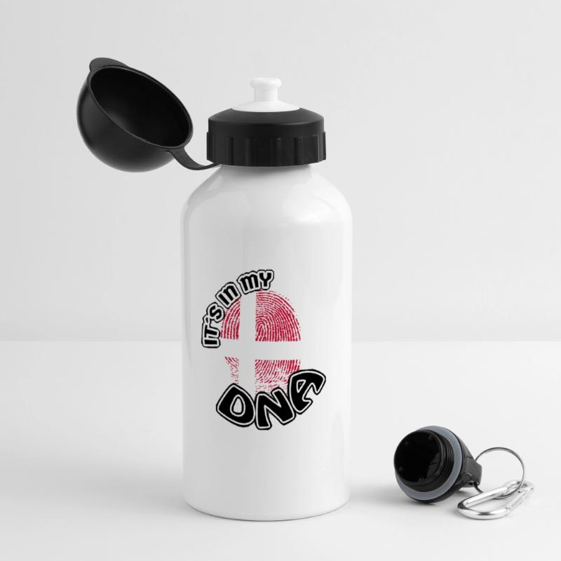 Geschenk Its in my dna dns roots Daenemark Panorama Trinkflasche mit Deckel 500 ml