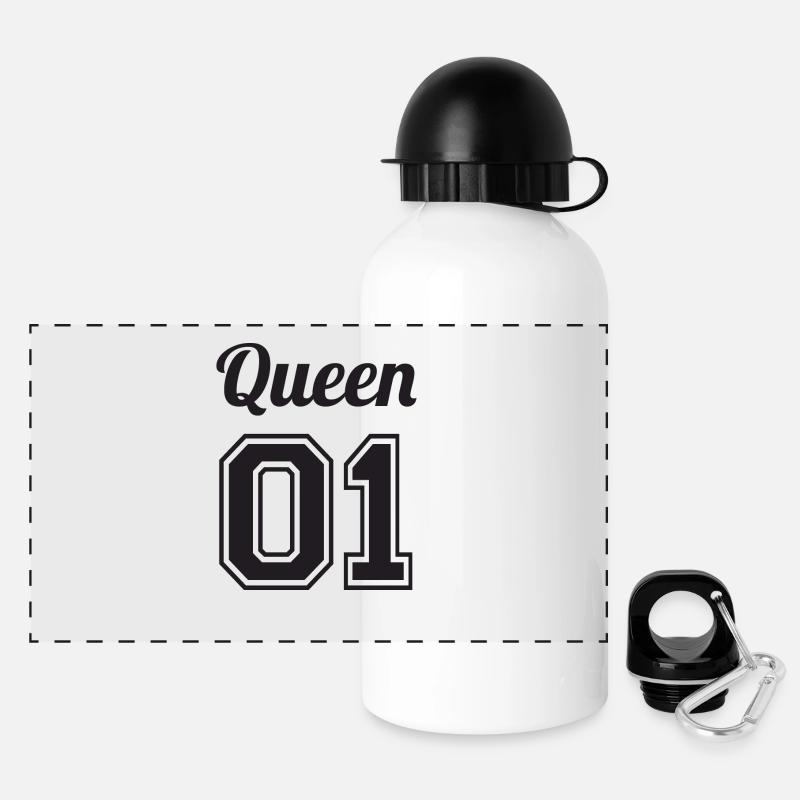 queen 01 - Panoramic Thermal Bottle with Lid 500 ml - white