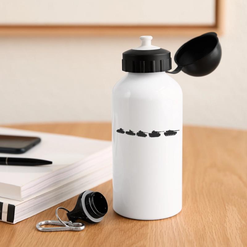 German tanks Evolution Leopard 2 Tiger tanks2 Panoramic Thermal Bottle with Lid 500 ml