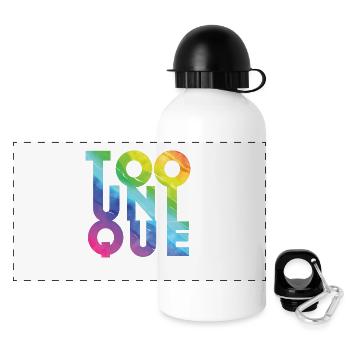 Trop unique - Gourde panoramique avec couvercle 500 ml - blanc - Devant