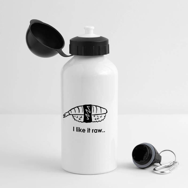 LIKE IT RAW | BLACK & WHITE Panorama Trinkflasche mit Deckel 500 ml