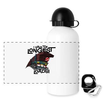 0705 hintere Anhänger - Panorama Trinkflasche mit Deckel 500 ml - Weiß - Vorne