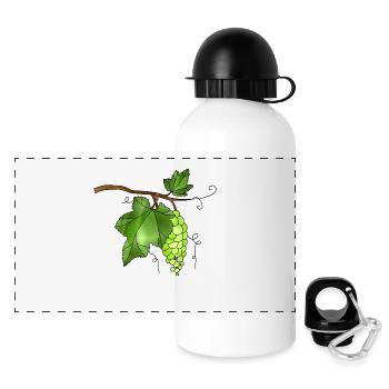 grapes - Panoramic Thermal Bottle with Lid 500 ml - white - Front