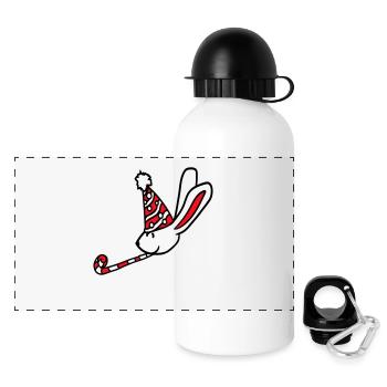 Lapin Anniversaire Années Vieux Cadeau Serviette Chapeau de fête - Gourde panoramique avec couvercle 500 ml - blanc - Devant
