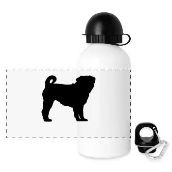 MOPS silhouette - Panoramic Thermal Bottle with Lid 500 ml - white - Front