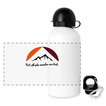 Quote holiday travel feelings love sports gift - Panoramic Thermal Bottle with Lid 500 ml - white - Front
