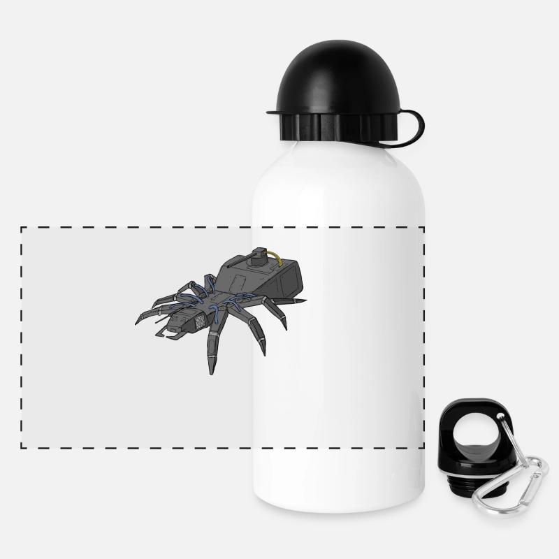 Spinne Robotics - Panorama Trinkflasche mit Deckel 500 ml - Weiß