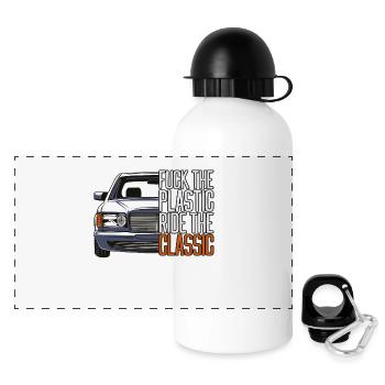 FTP Style Retro Car Classic Silhouette - Panoramic Thermal Bottle with Lid 500 ml - white - Front