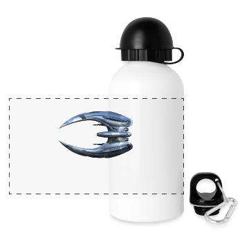 Battlestar Gallactica: Cylon Raider [Vue de dessus] - Gourde panoramique avec couvercle 500 ml - blanc - Devant